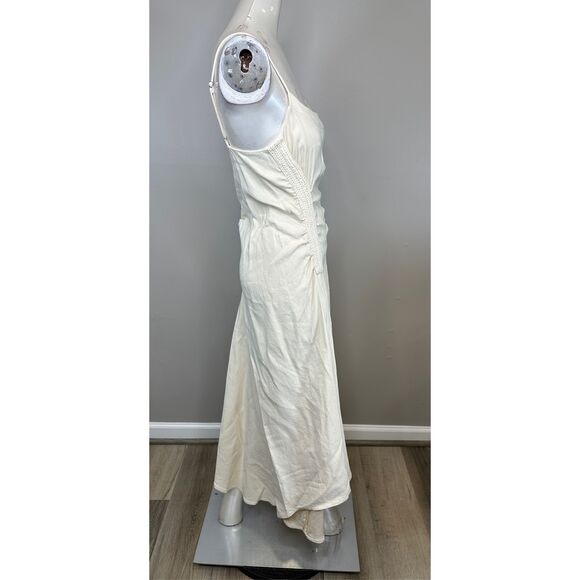 A.L.C. Silvia Embroidered Linen-Blend Handkerchief Midi-Dress Size US6 $695 - Picture 10 of 11